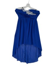Vintage Deb Dress Juniors Sz 3 y2K 90s Bling Hoco Prom Party Coquette Hi Lo