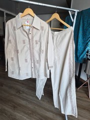 SKIN BROWN COLOR CO-ORD SET PURE COTTON FABRIC SIZE XL