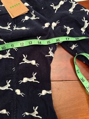 EX BODEN RABBIT hare thin corduroy KNEE LENGTH DRESS pockets WOMENS US 6 read