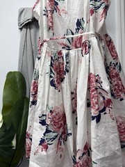 Charlotte Russe Fit & Flare Floral Sundress, Adjustable Straps, Zip, M
