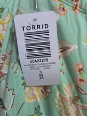 Torrid Midi Super Soft Button-Front W/ Pockets Green Floral Skater Dress 5 XL