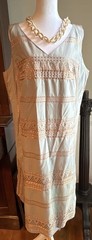 purejill Elements Cotton Embroidered Dress L