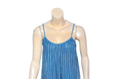 Free People Rio Reversible Midi XS 2 Women Sleeveless Blue Cotton Dress NW 42837