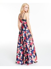 SEQUIN HEARTS Womens Spaghetti Strap Formal Fit + Flare Dress