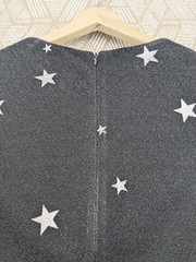Madster Paris Black Star Pattern Dress Size Large
