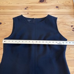 Talbots Dress Womens 14 Black Wool Blend Lined Center Seam Career Casual Shift