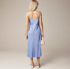 New J Crew Gwyneth Slip Dress Light Blue Sz 2 4 6 8 10 12 14 Adjustable Strap