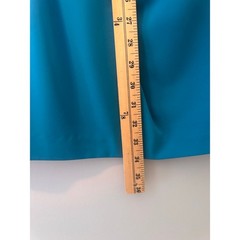 Cynthia Steffe Blue Teal Sheath Dress Size 2 Ruched Sleeveless Cocktail Work