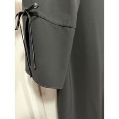 Lafayette 148 Deandra Split Neck Bell Sleeve Shift Dress Women&rsquo;s XXL Black