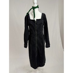Future Collective by Kahlana Barfield Brown Black Denim Dress
