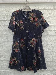 New Disturbia Cleome Floral Spiderweb Velour Mini Dress Women’s US Size 14
