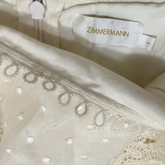 Zimmermann Dress Size 1 Small S 10 / US 6 Painted Heart Love Ivory Lace Mini