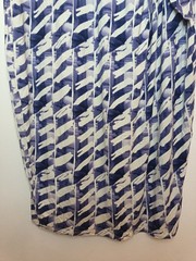 M&Co Blue White Patterned Colourful Knee Length Summer Day Dress Size 14 Party