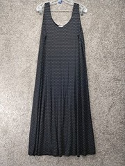 Vintage Jostar Women&rsquo;s Casual Dress Polka Dot Black Measured