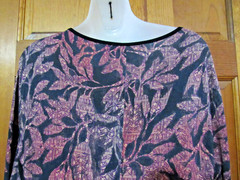 $250 Peruvian Connection Dress Delilah Long Slv Blk Maroon Bohemian XL 16 18 43&Prime;