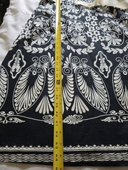 KSL Division Of Karin Stevens Vintage Floral Navy/White Belted Dress Feminine