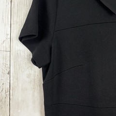 Vtg 60/70s Sears Black Shift Dress Collared Black Polyester Small? See Measures