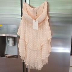 💕FREE PEOPLE X SPELL & THE GYPSY💕 Mira Bustier RaRa Dress Ivory Large NWT
