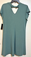 Signature Studio Olive Balsam Green Dress knee Length Size M NWT