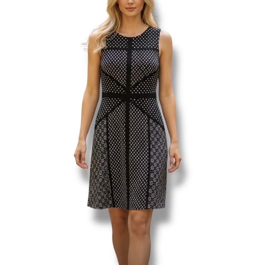 Just…Taylor mixed print sleeveless A-line dress women&rsquo;s 10