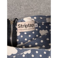 Striptap Blue Cloud Polka Dot Mini Dress Short Sleeve Zip Back Size L