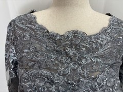 Women&rsquo;s Floral Lace Appliques 3/4 Sleeve Wedding Guest Evening Dress Sz 20W