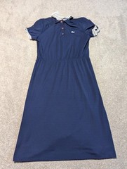 David Crystal Lacoste Dress Womens 12 Blue Vintage Polo Shirt Collared Preppy