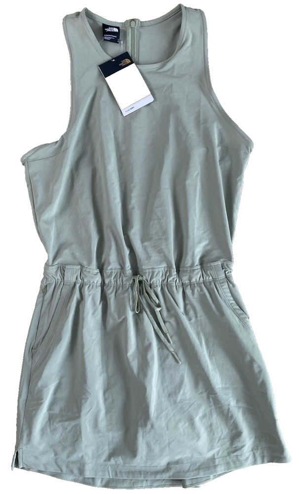The North Face L Large Womens Never Stop Adventure Tank Dress Tea Green Shorts