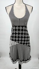 Prana Halter Geo Patchwork Dress Organic Cotton Elastane Smocked Medium