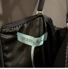 Guess by Marciano Black Satin Mini Dress Size Small