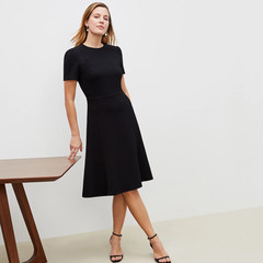 M.M. LAFLEUR Women&rsquo;s The Inez Dress in Black textured Flared skirt sz 2 NWT $240