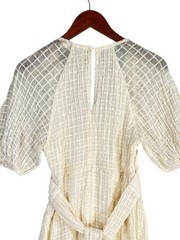 NWT ASTR The Label Crossover Bust Midi Dress in Cream Color Size Small