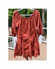 Daily Practice by Anthropologie Boho Mollie Mini Dress in Cocoa Powder Sz SM