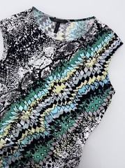 BCBGMAXAZRIA Dell Dress Medium Sleeveless Stretch Multi Color Side Zipper Fitted