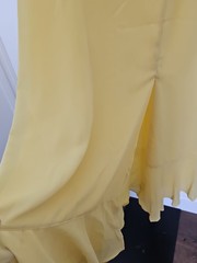 NWT Lulus Summer Invite Yellow Tie Strap Tiered Midi Dress Women&rsquo;s Small sundres