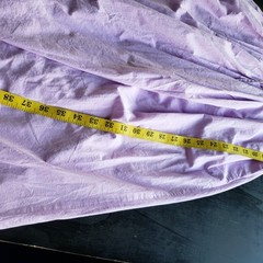 INA Midi Dress Sz M Lavender Cotton Milkmaid Cottage Core Fairy Pockets Lined