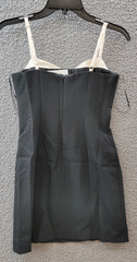 French Connection Azra Contrast Trim Mini Dress Women&rsquo;s 0 Blackout Corset style