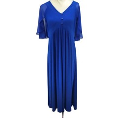 Antthony Studio Royal Blue Flutter Sleeve Midi Dress NWOT M
