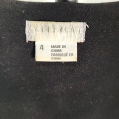 Cooperative Black Button Front Mini Dress Sleeveless V-Neck Cinch Back Size 4