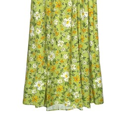 Rihoas M NEW Green Floral Backless Maxi Dress Elegant Tie Back Yellow Green