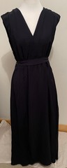 New (other) Navy Blue Long Dress With Plunging Neckline Front Slit Shein Size L