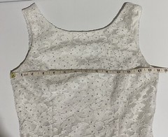 SPEECHLESS SIZE 1 SPECIAL OCCASION DRESS WHITE LACE OPAQUE LINING CRYSTAL SPECKS