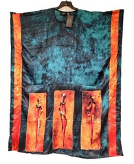 Winlar Goddess Kaftan Caftan Long Dress One Size PLUS 1X 2X 3X XL emerald color
