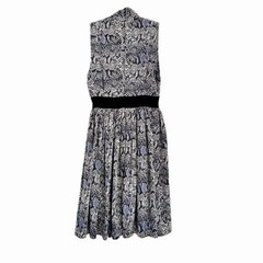 D & G Dolce & Gabbana Flowy Python Pring Chiffon Dress V-Neck Sleeveless Sz XS