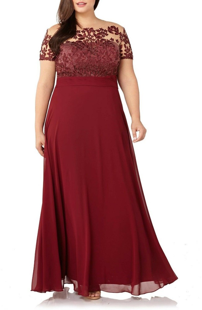 NWT JS Collections Illusion Red Midi Maxi Dress 18W