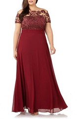 NWT JS Collections Illusion Red Midi Maxi Dress 18W