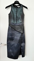 Jonathan Simkhai Mid Length Dress Multicoloured Metallic Crocodile Print Size 2