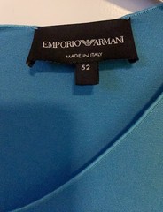 EMPORIO ARMANI Faux Wrap Sheath Blue Dress size 52