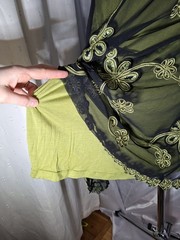 Phase Eight Green Whimsigoth Forest Witch Mesh Overlay Fairy Dress L