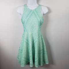 Aeropostale Skater Dress Juniors Small Sleeveless Open Back Green /A235